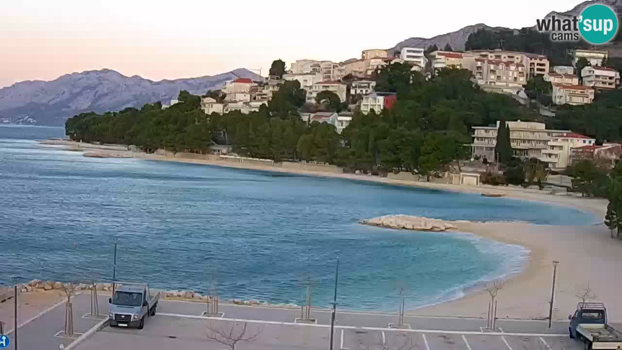 Baška Voda v živo – plaža Podluka