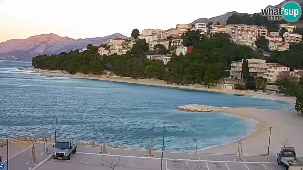 Baška Voda livecam – plage Podluka