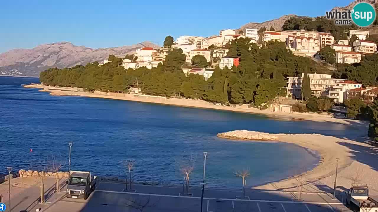 Baška Voda live webcam – spiaggia Podluka