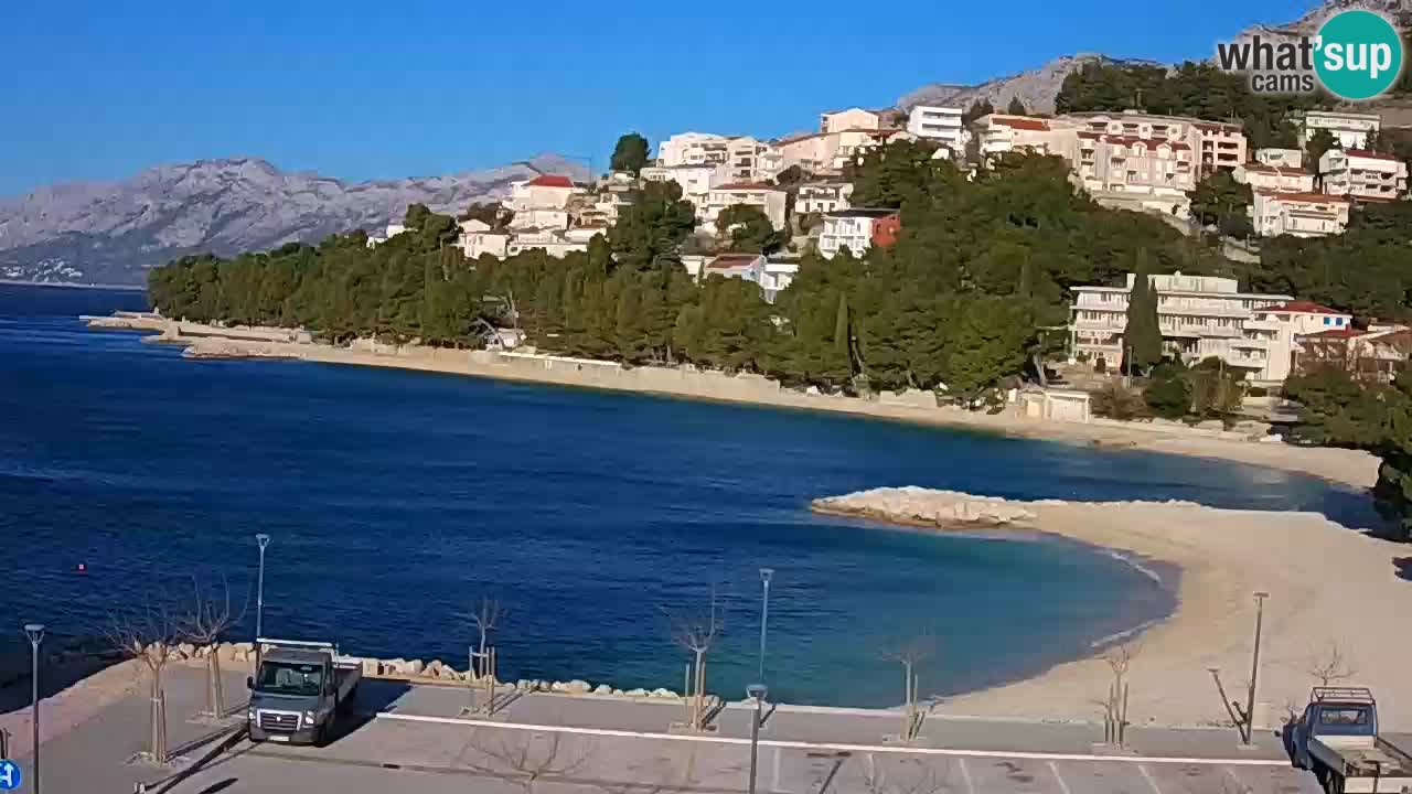 Baška Voda livecam – plage Podluka