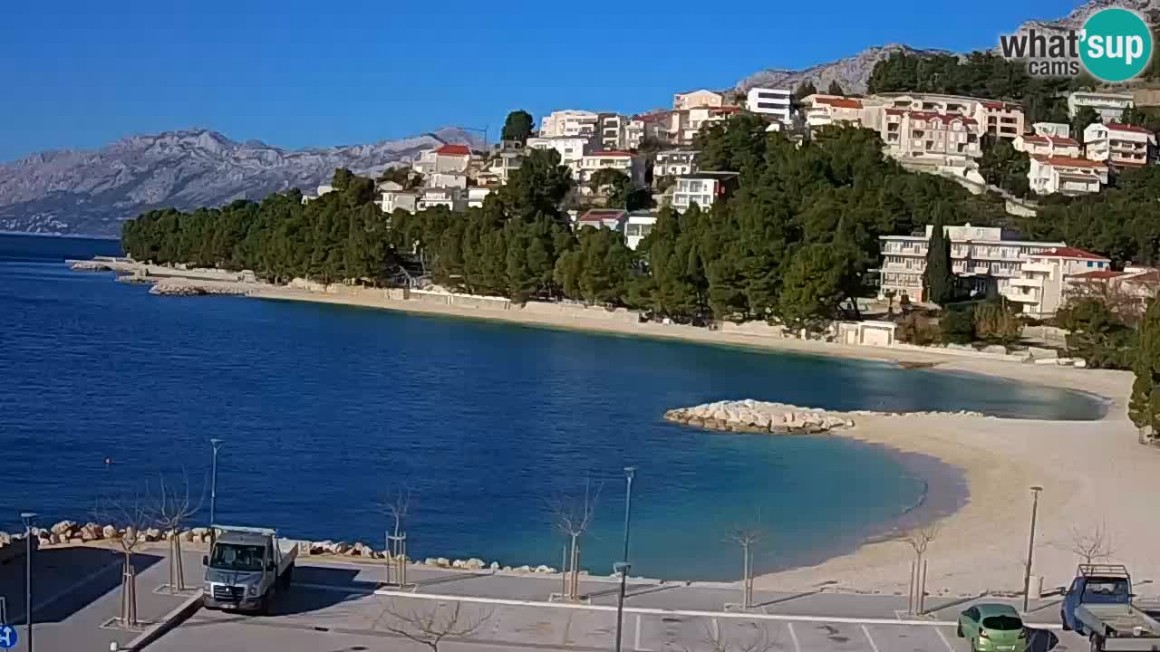 Baška Voda livecam – plage Podluka