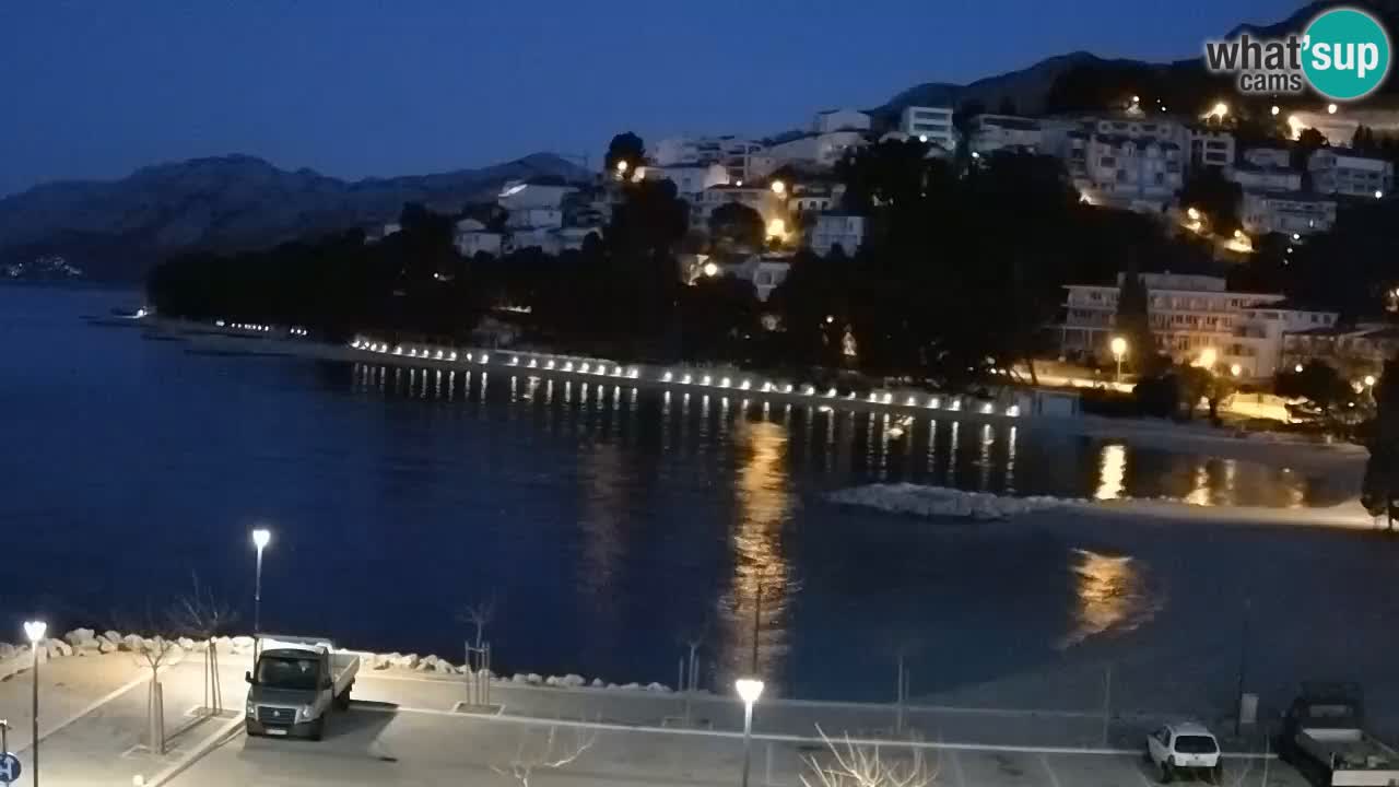 Baška Voda livecam plage Podluka