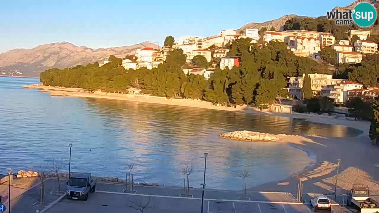 Baška Voda livecam plage Podluka