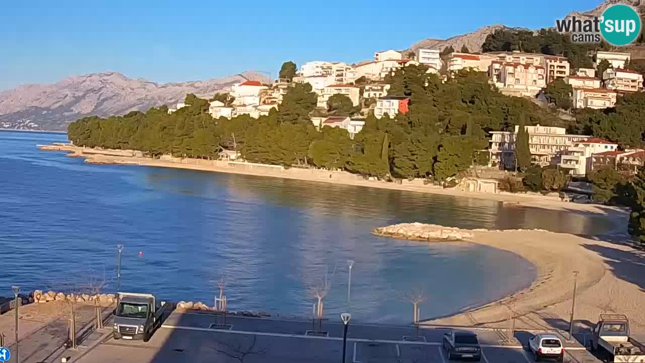 Baška Voda livecam plage Podluka