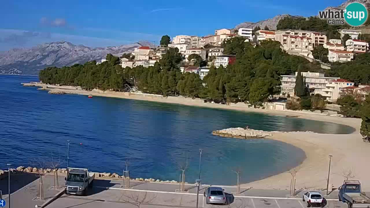 Baška Voda v živo | kamera Podluka plaža