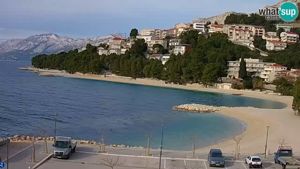 Baška Voda v živo | kamera Podluka plaža