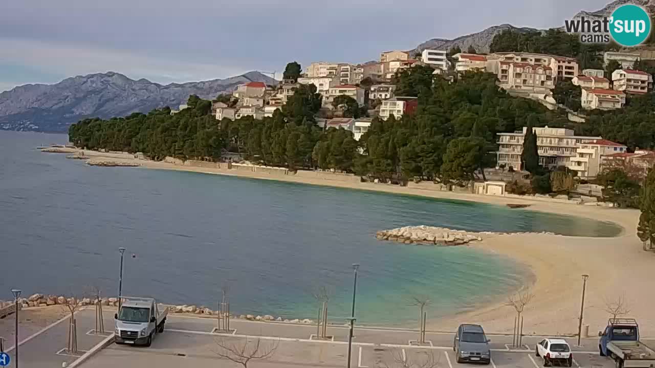 Baška Voda livecam plage Podluka