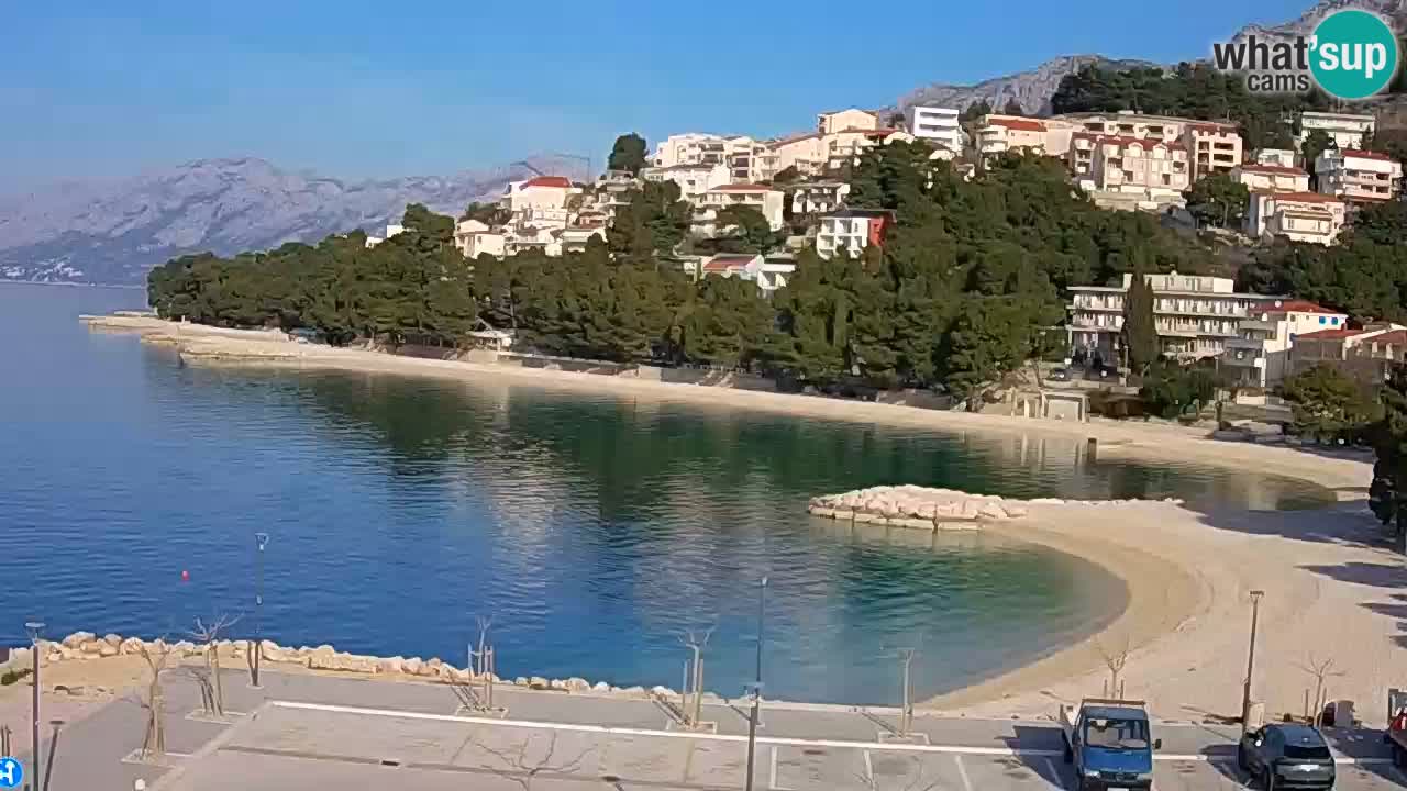 Baška Voda livecam plage Podluka