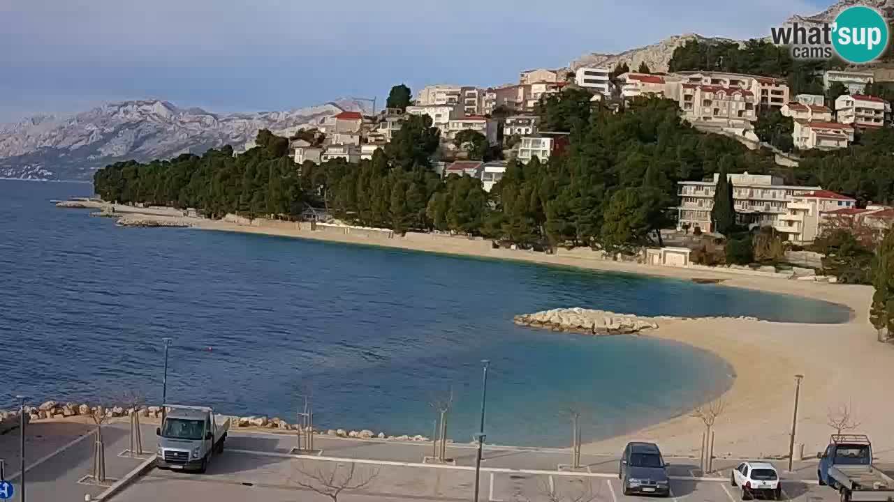 Baška Voda v živo | kamera Podluka plaža