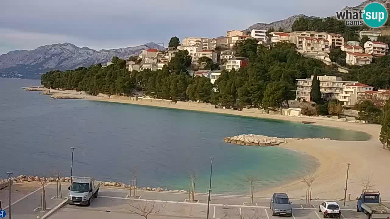 Baška Voda v živo | kamera Podluka plaža