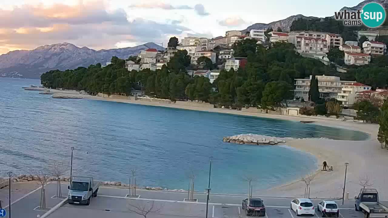 Baška Voda v živo | kamera Podluka plaža