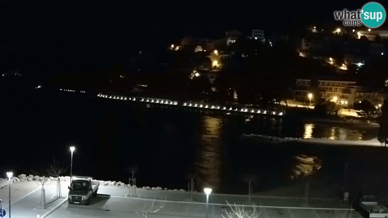 Baška Voda livecam plage Podluka