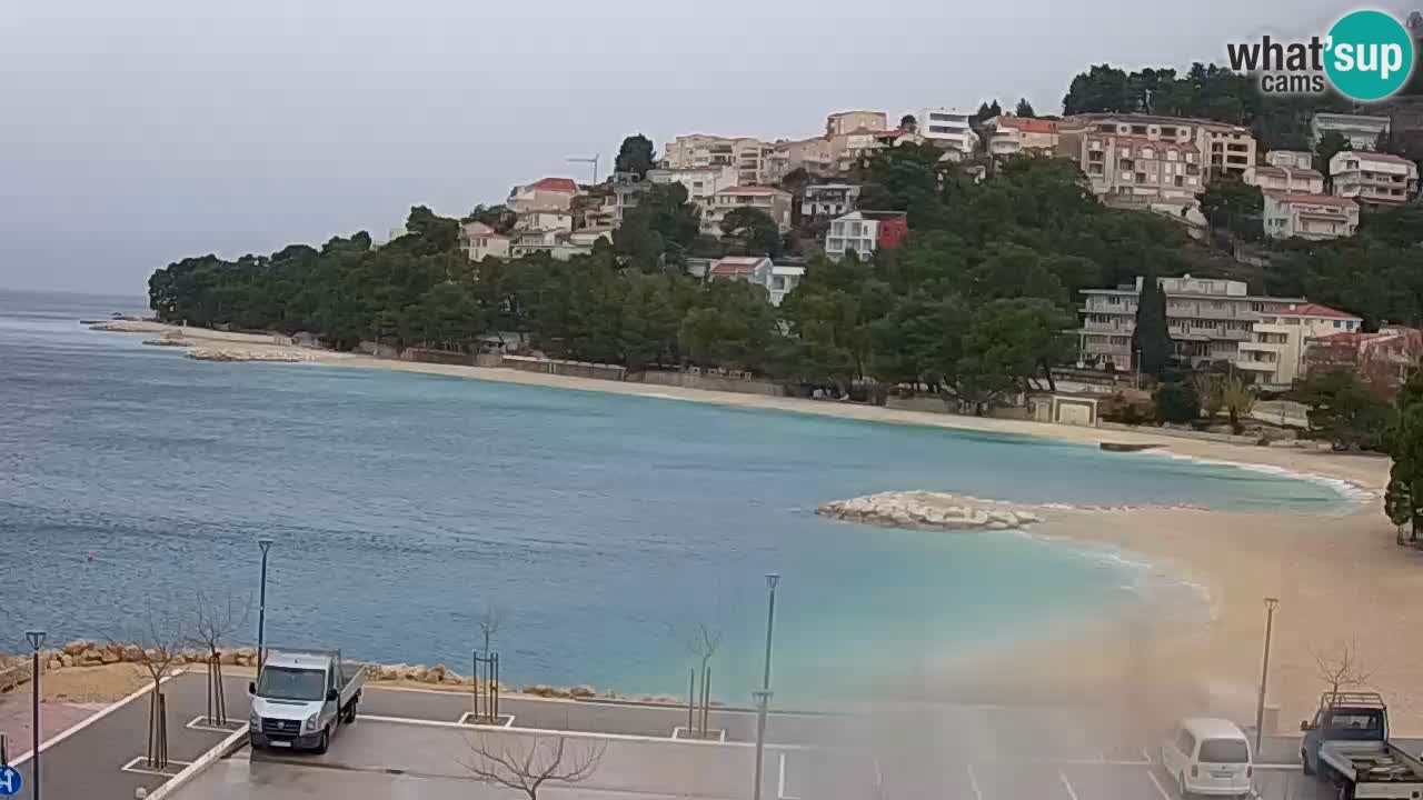 Baška Voda livecam plage Podluka