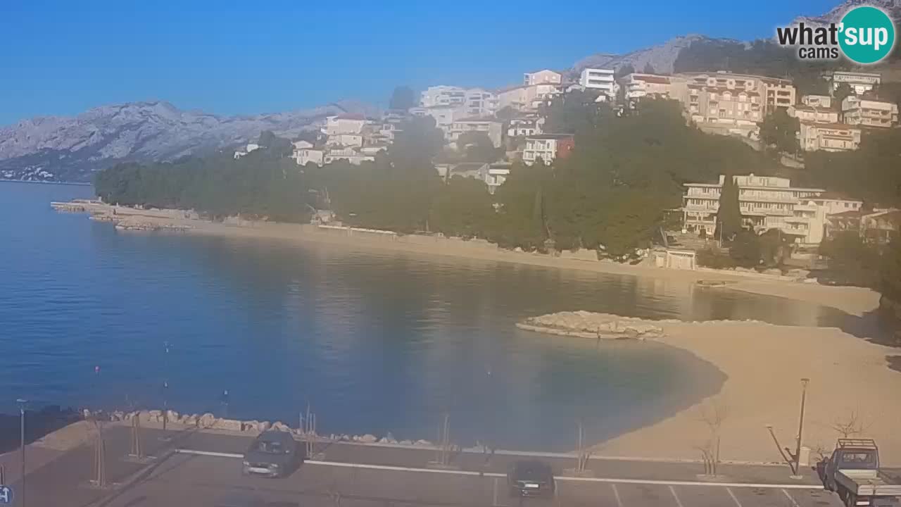 Baška Voda v živo – plaža Podluka