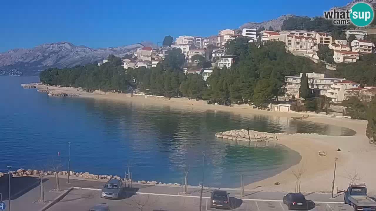 Baška Voda live webcam – spiaggia Podluka