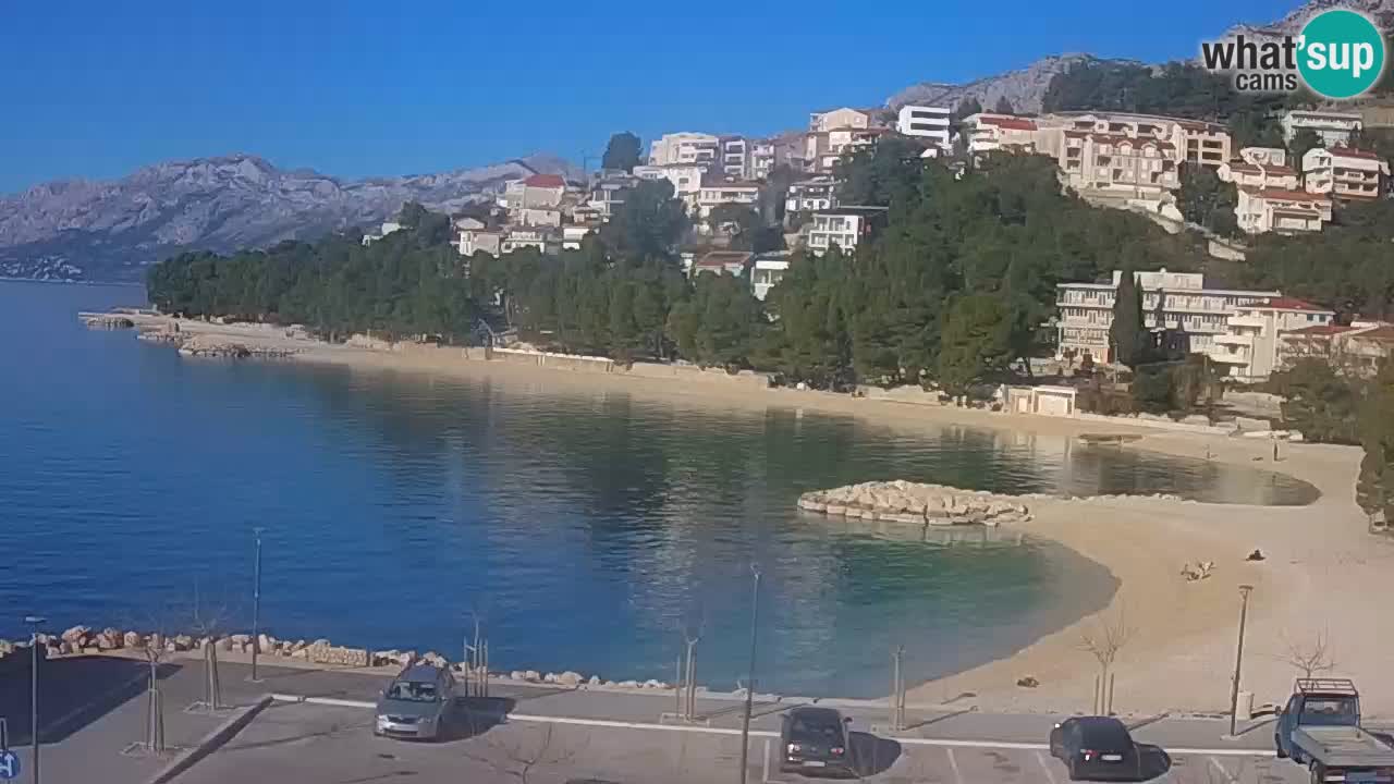 Baška Voda v živo – plaža Podluka