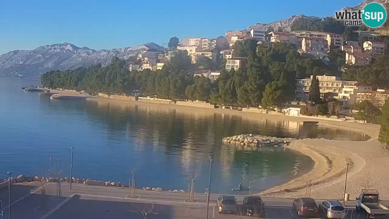 Baška Voda live webcam – spiaggia Podluka