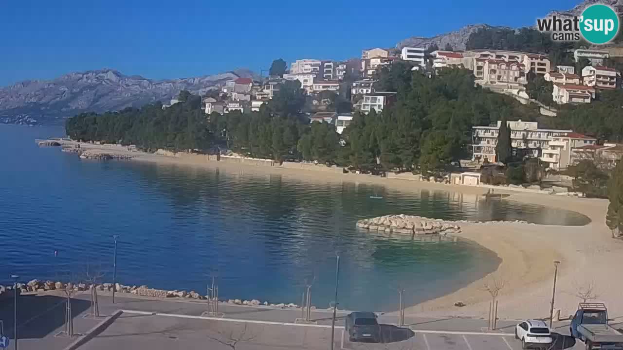 Baška Voda livecam – plage Podluka