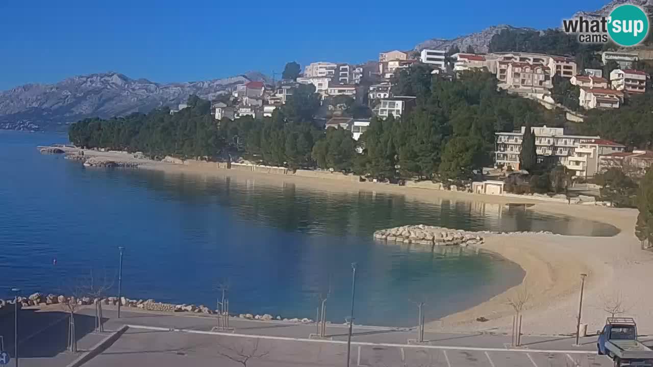 Baška Voda v živo – plaža Podluka