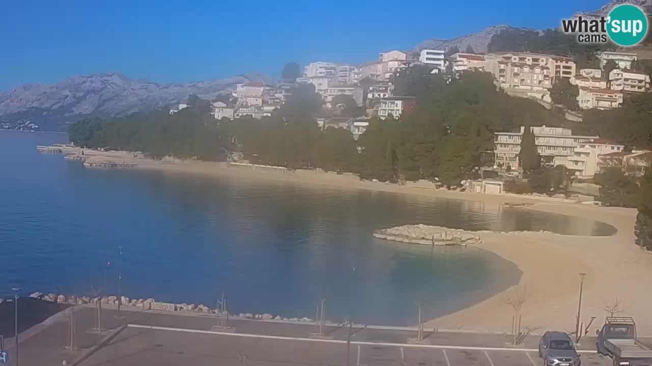 Baška Voda v živo | kamera Podluka plaža