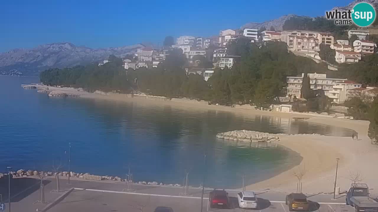 Baška Voda livecam plage Podluka