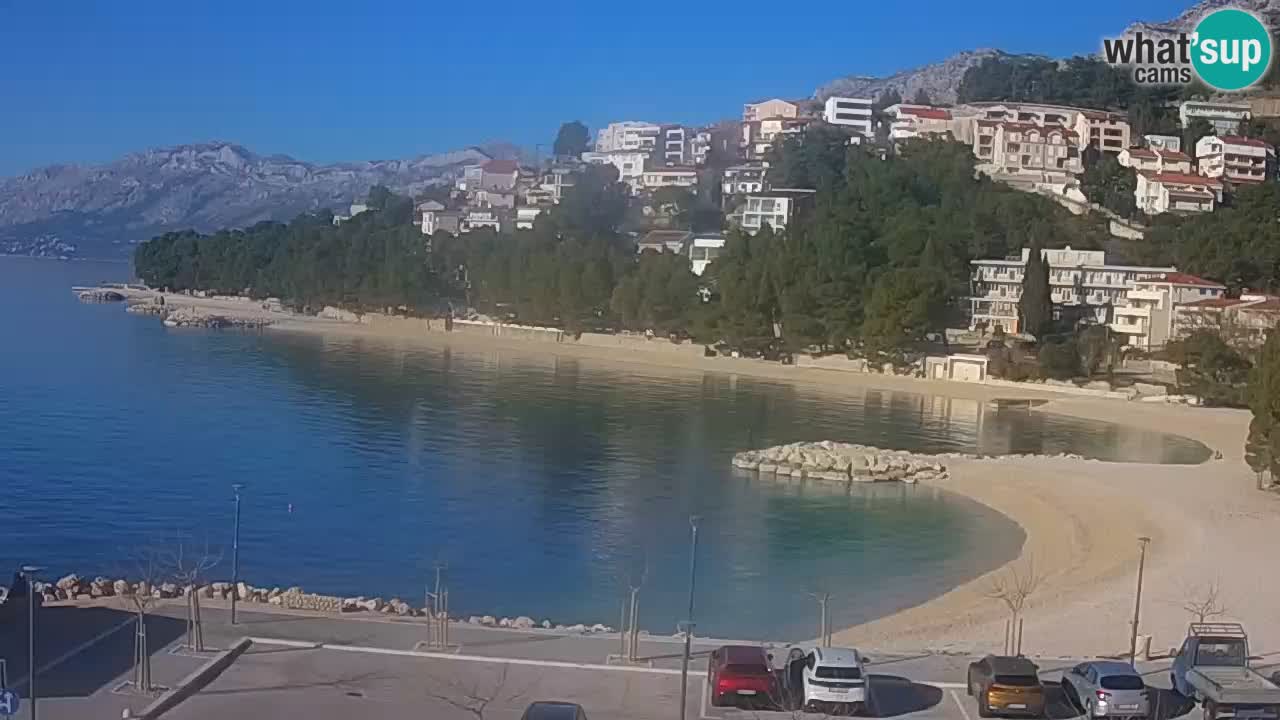 Baška Voda livecam plage Podluka