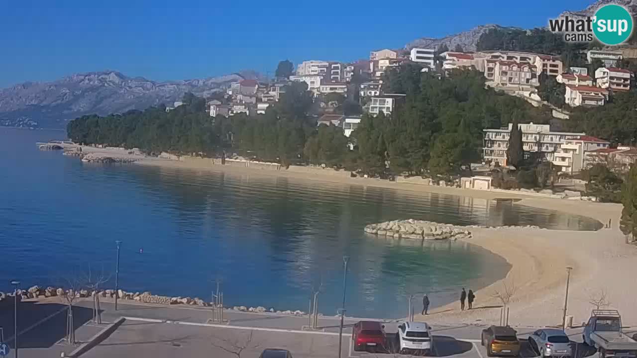 Baška Voda livecam plage Podluka