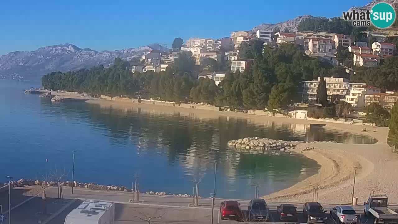 Baška Voda v živo | kamera Podluka plaža