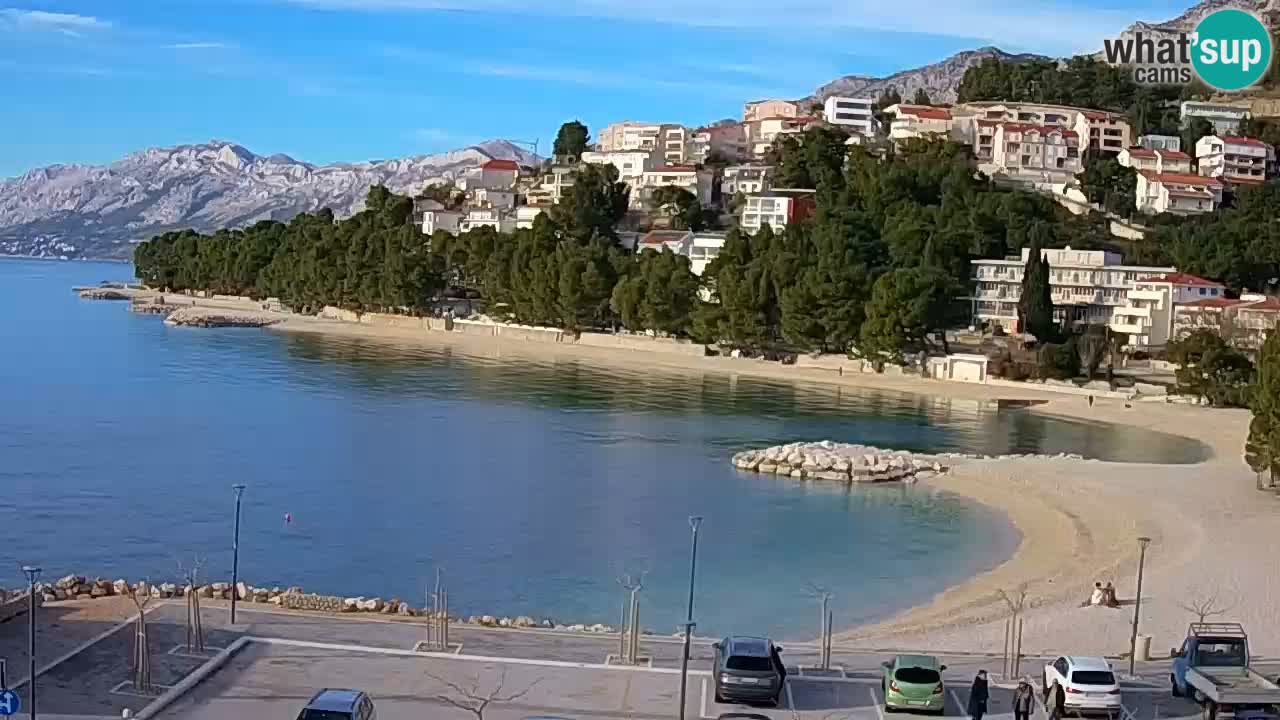 Baška Voda livecam plage Podluka