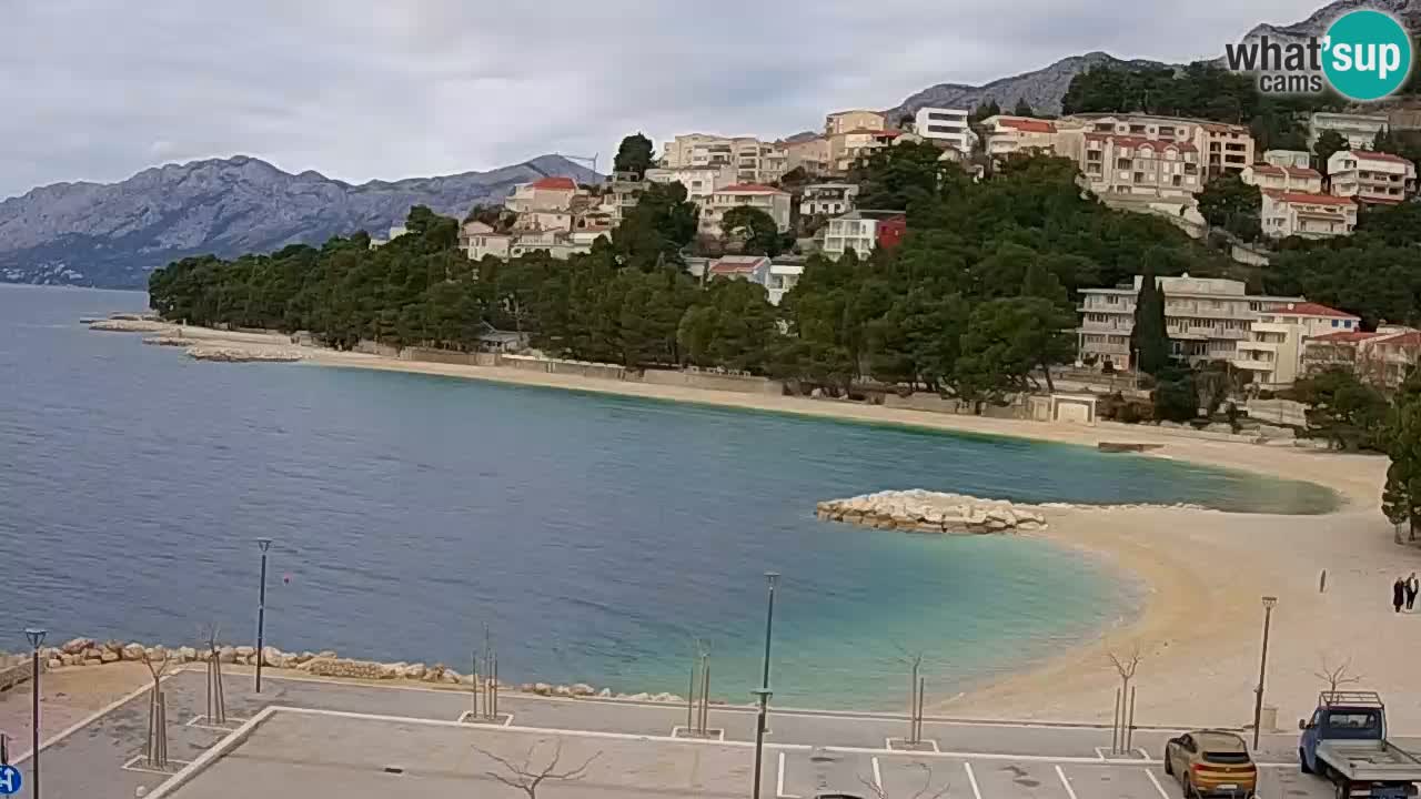 Baška Voda livecam plage Podluka