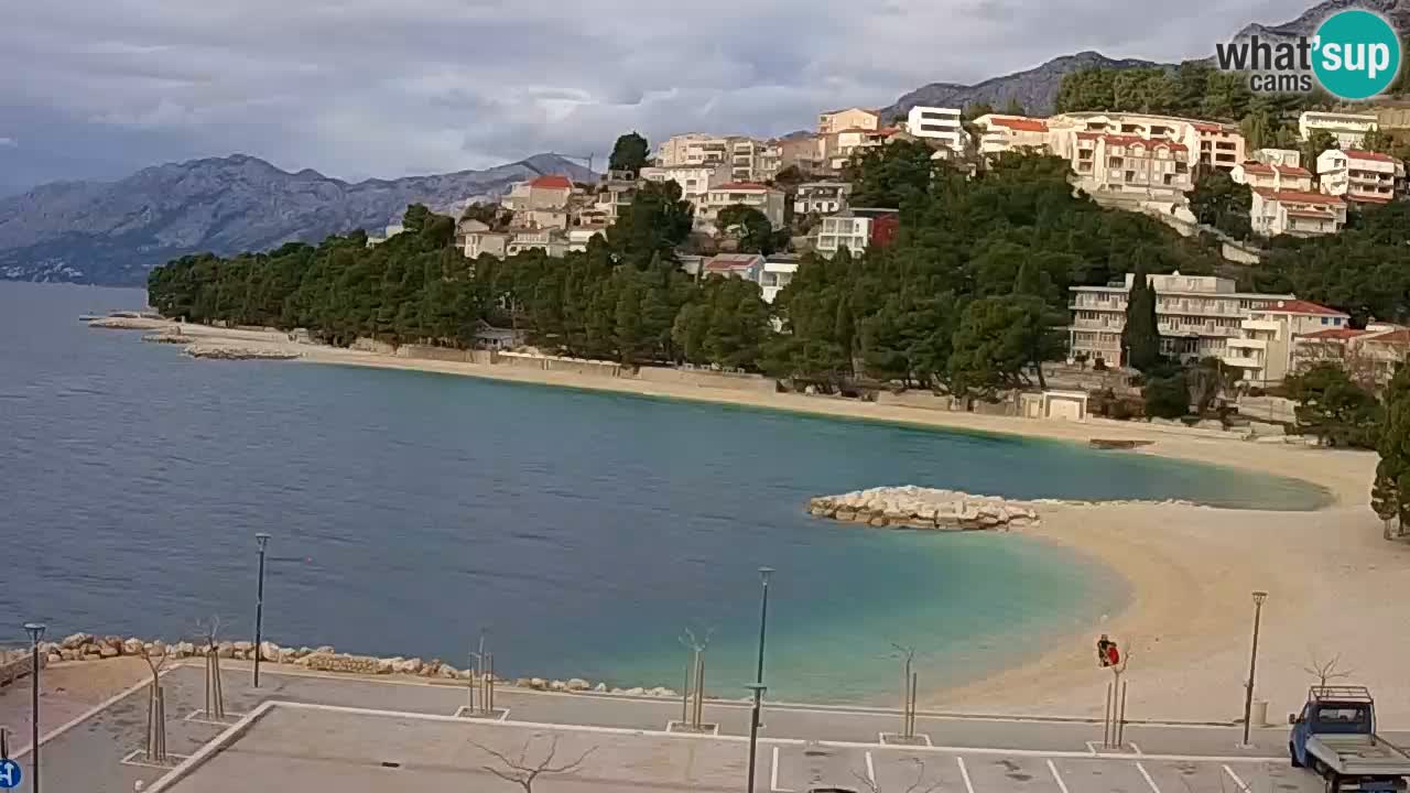 Baška Voda v živo | kamera Podluka plaža