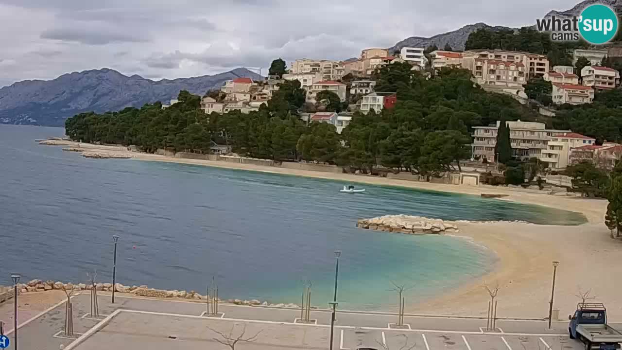 Baška Voda u živo | web kamera plaža Podluka