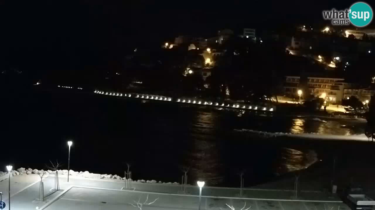 Baška Voda live webcam – spiaggia Podluka