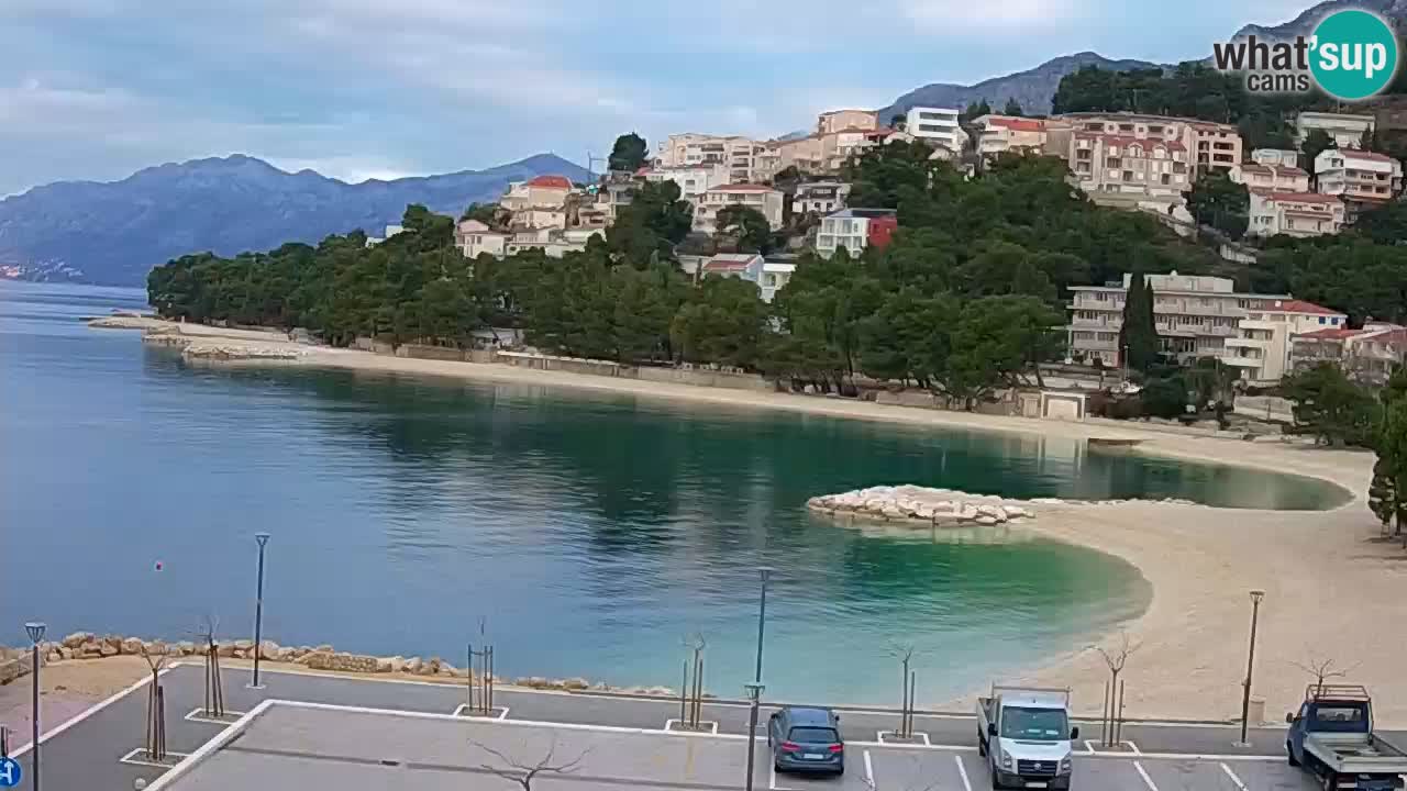 Baška Voda v živo | kamera Podluka plaža