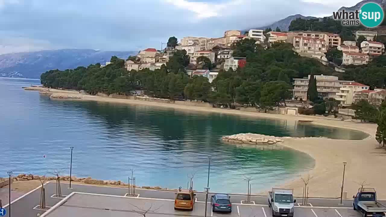 Baška Voda v živo | kamera Podluka plaža