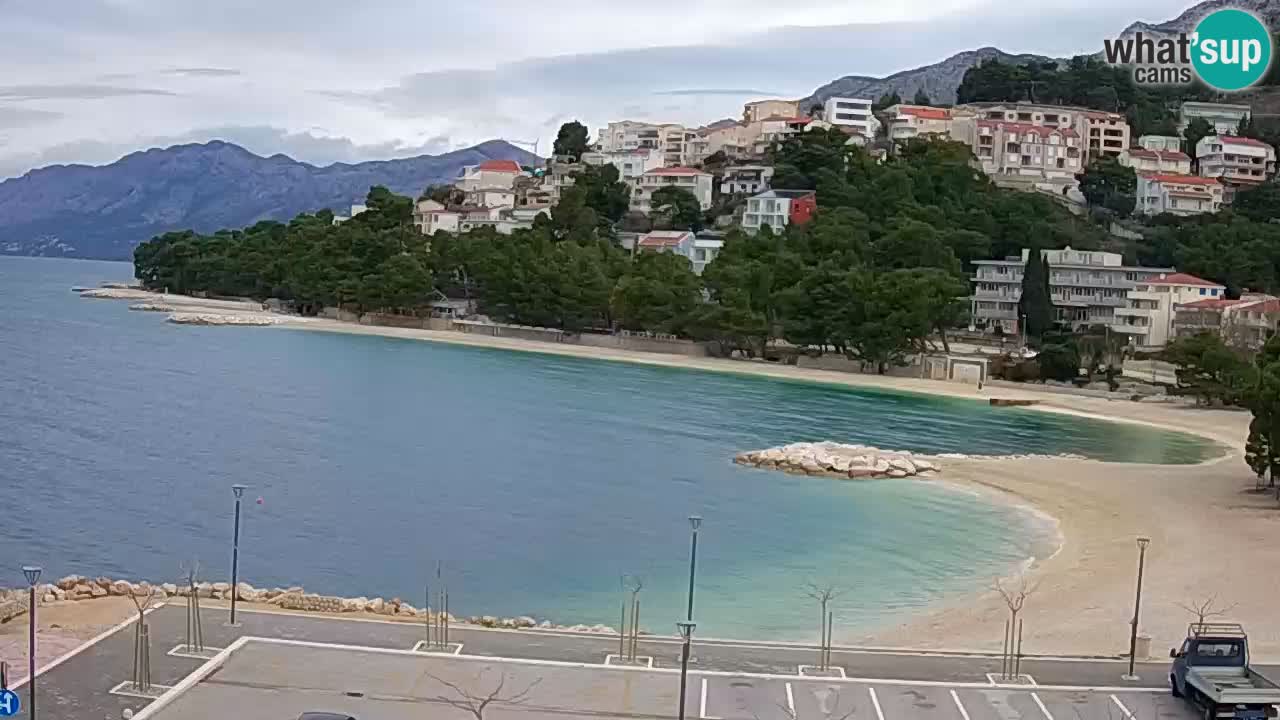 Baška Voda v živo | kamera Podluka plaža