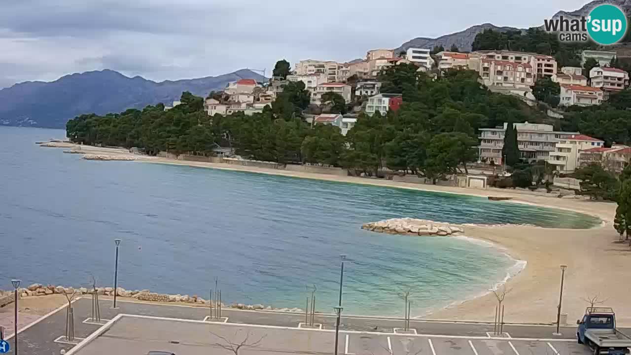 Baška Voda v živo | kamera Podluka plaža