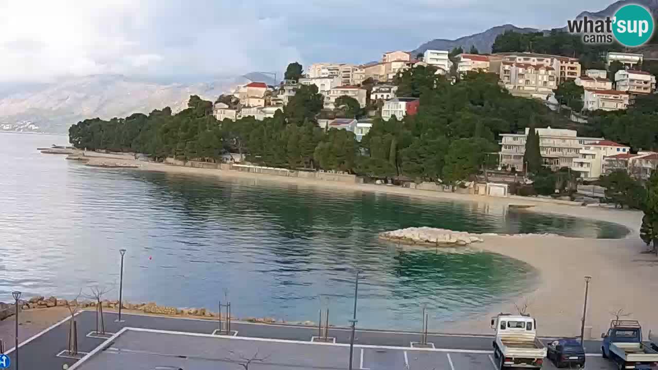 Baška Voda livecam plage Podluka