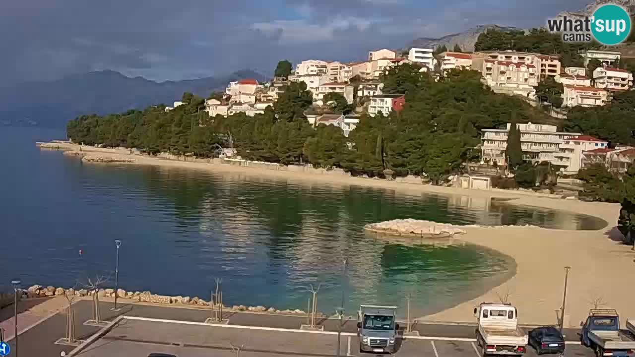 Baška Voda v živo | kamera Podluka plaža