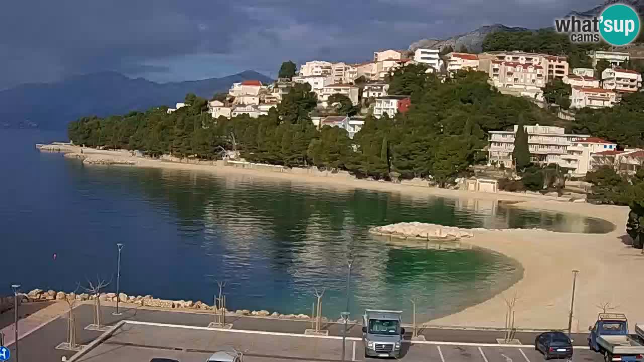 Baška Voda v živo | kamera Podluka plaža