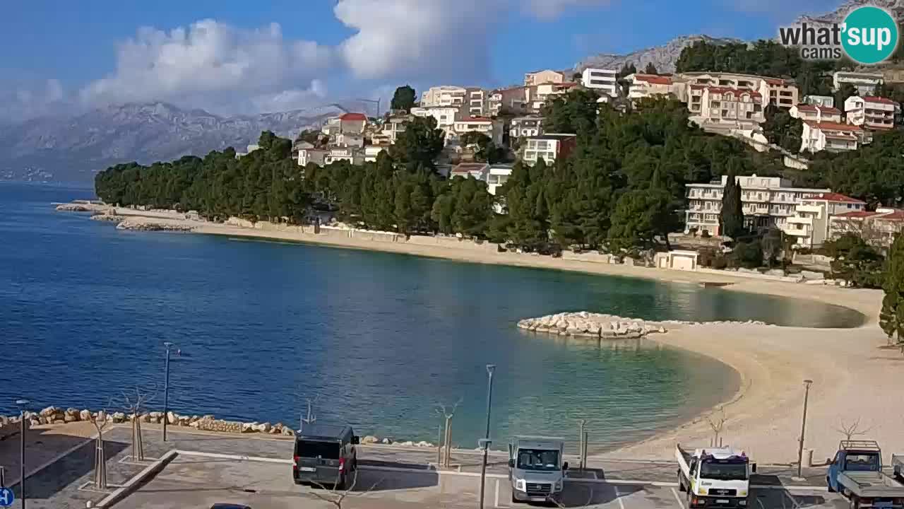 Baška Voda livecam plage Podluka