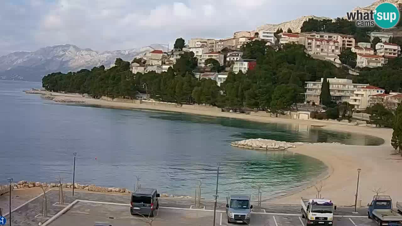 Baška Voda livecam plage Podluka