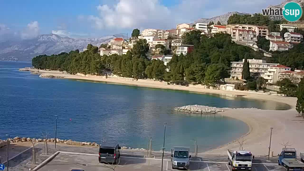 Baška Voda livecam plage Podluka