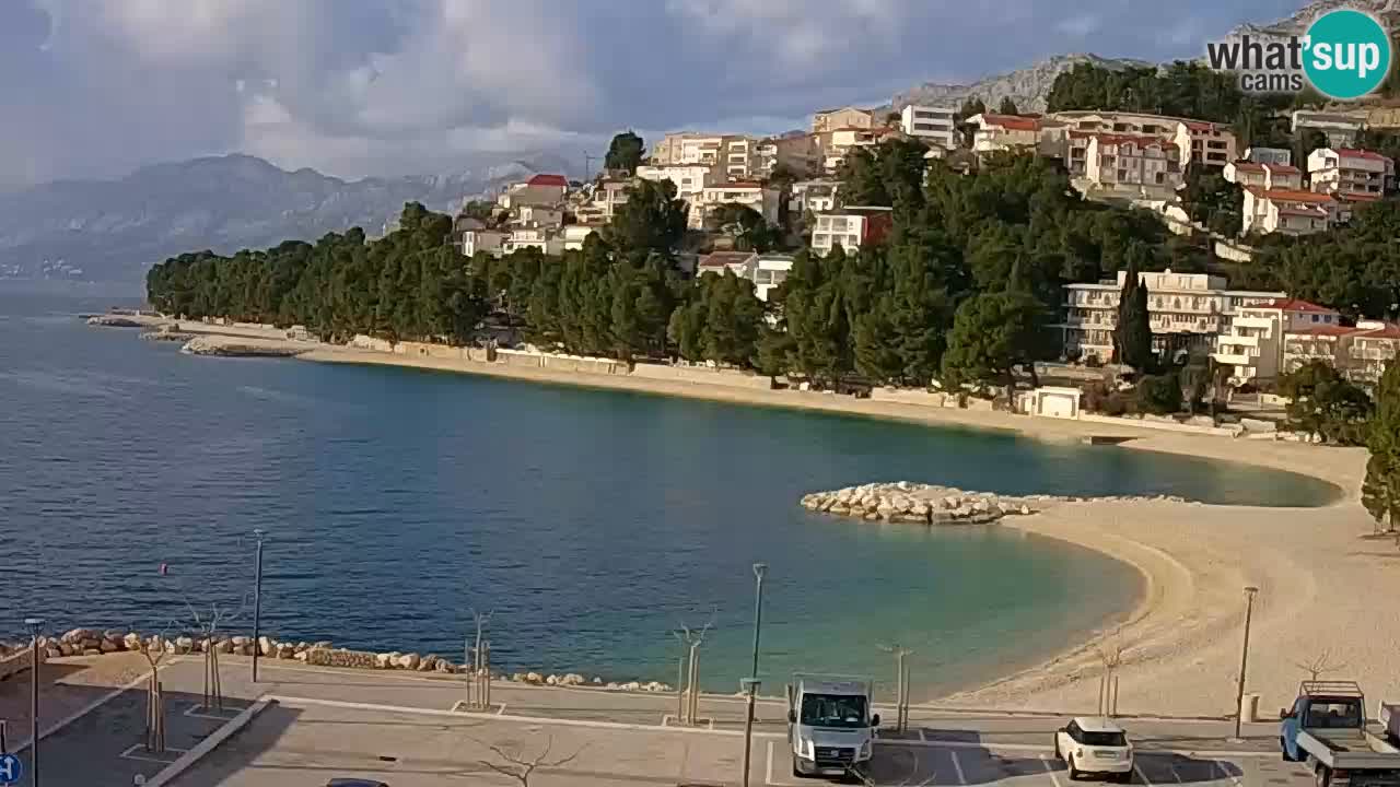 Baška Voda livecam plage Podluka