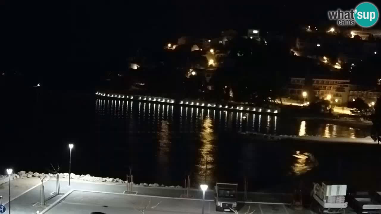 Baška Voda livecam plage Podluka