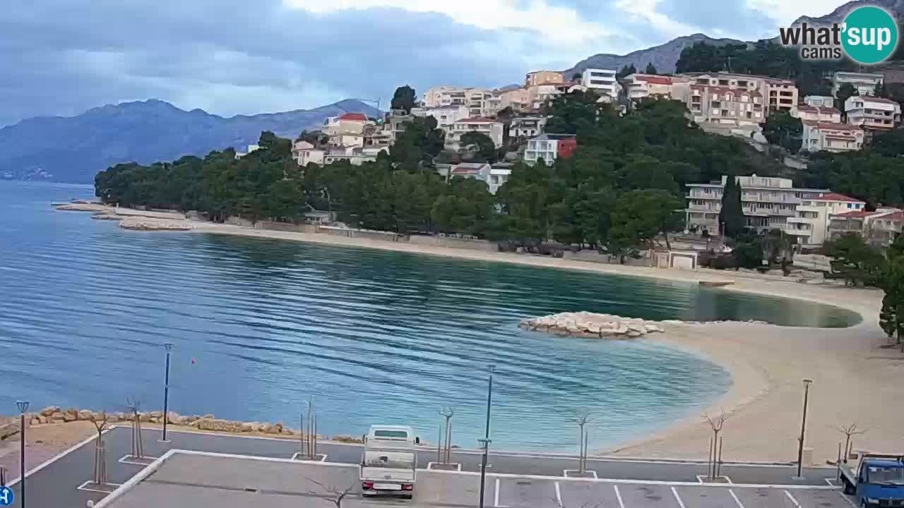 Baška Voda v živo | kamera Podluka plaža