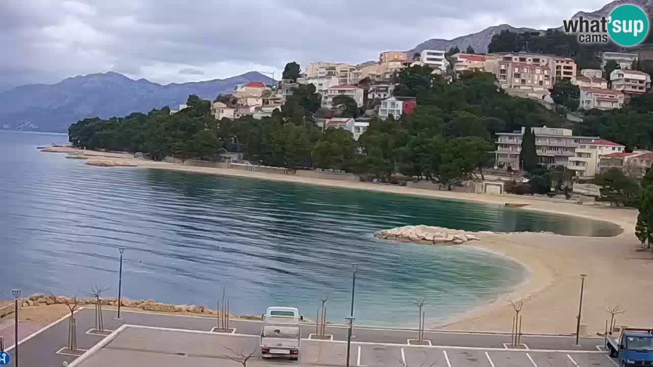 Baška Voda v živo | kamera Podluka plaža