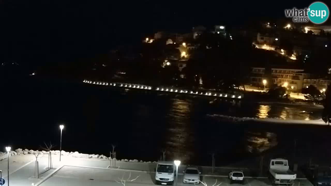 Baška Voda livecam plage Podluka