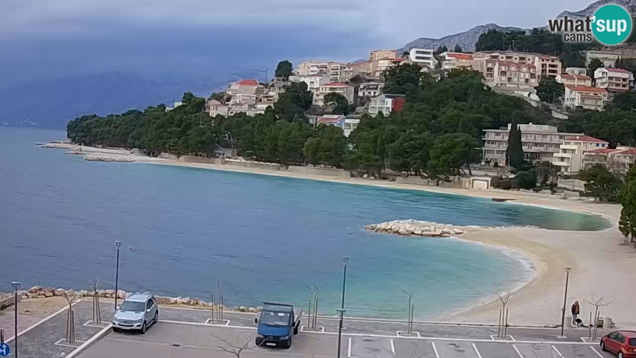 Baška Voda v živo | kamera Podluka plaža