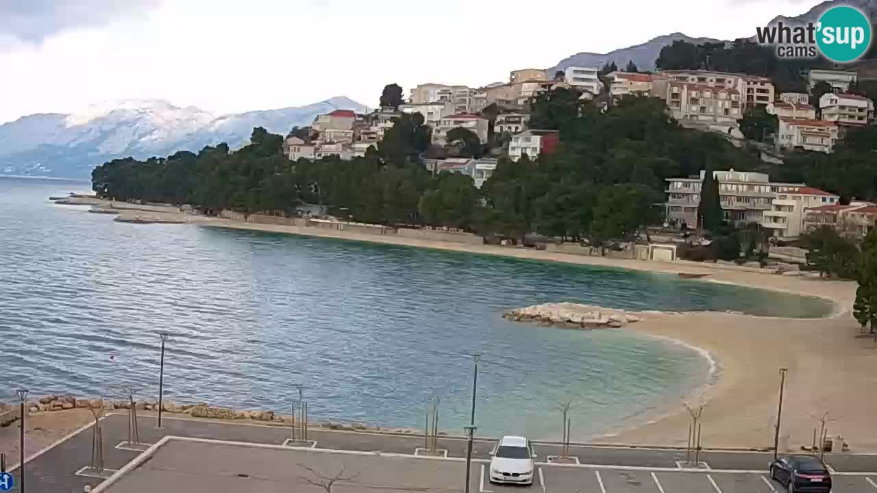 Baška Voda v živo | kamera Podluka plaža